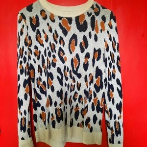 Leopard Print Sweatee, Size S